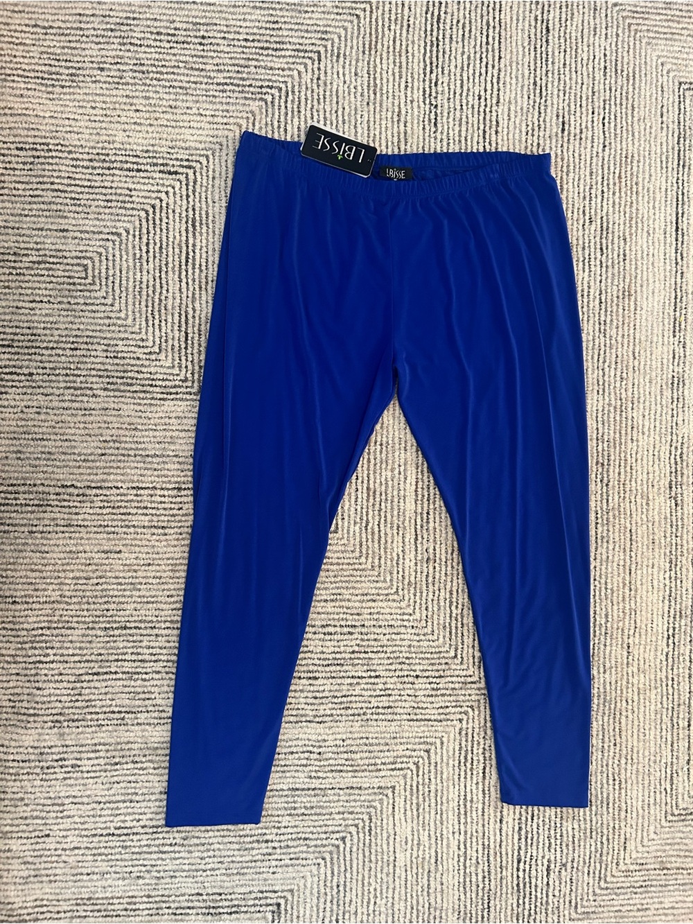 LBISSE Royal Blue Slinky Pants Stretch Size 3X Resort Plus